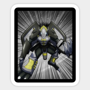 Black War Greymon Sticker